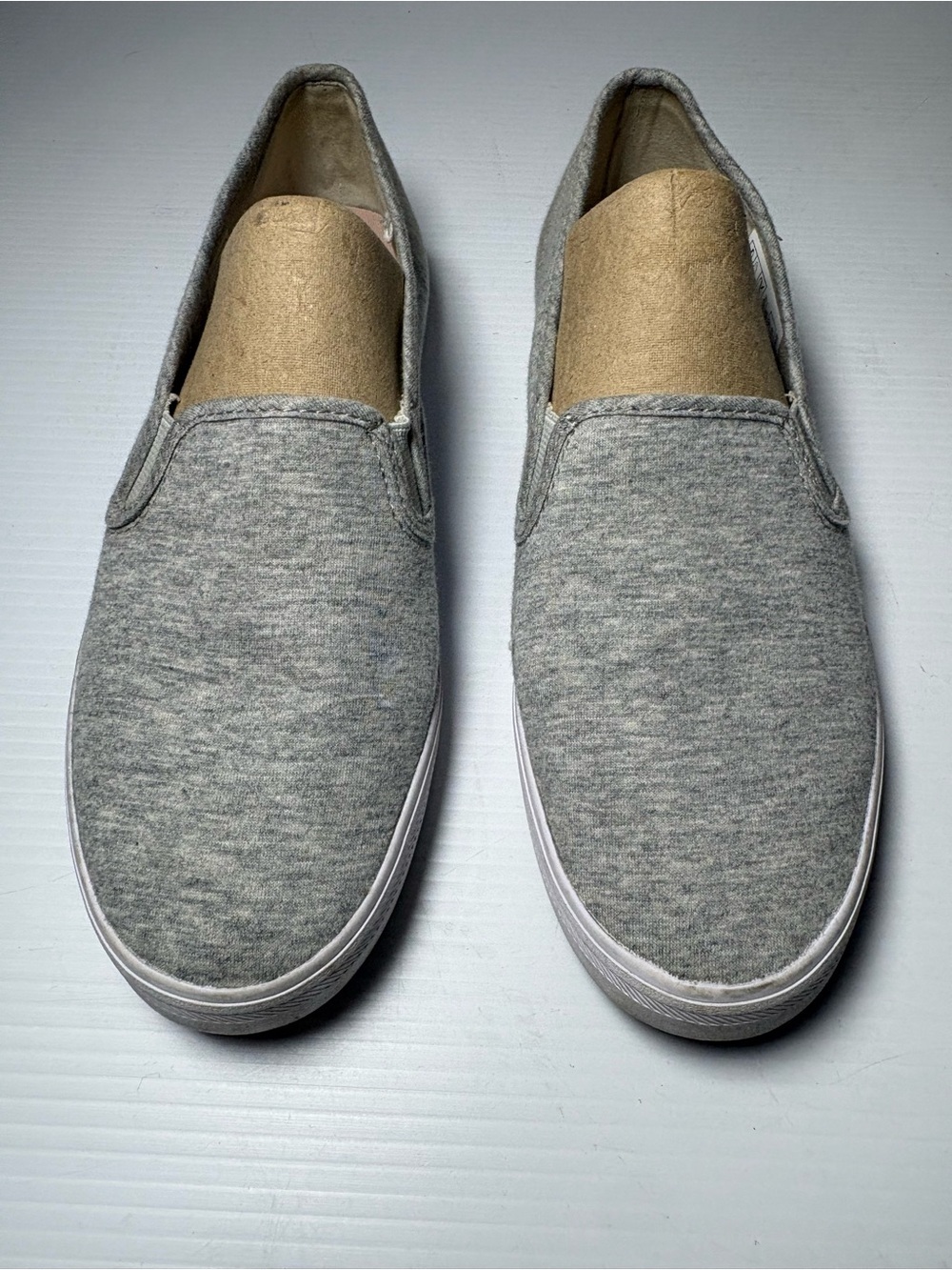 Keds Women's Pursuit Jersey slip-on sneakers in a heather grey
